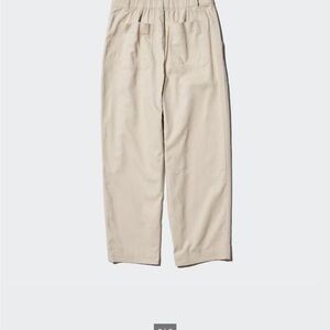 Uniqlo Tan Trousers with Relaxed Fit and Drawstring Waist